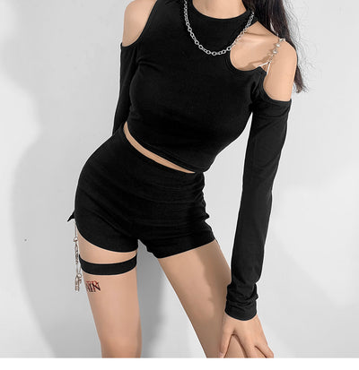 Shorts Negros Cintura Alta Mujer Diseño Ajustado con Detalle de Aro - Perfecto para Verano - Image 11