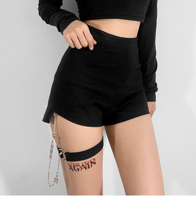 Shorts Negros Cintura Alta Mujer Diseño Ajustado con Detalle de Aro - Perfecto para Verano - Image 12