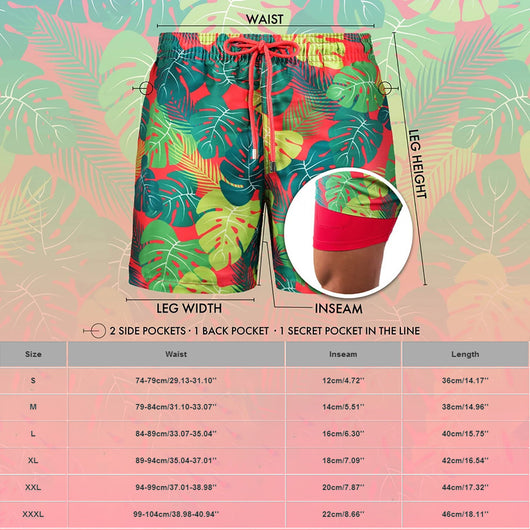 Pantalones Cortos Deportivos Estampados de Doble Capa para Hombre - Image 14
