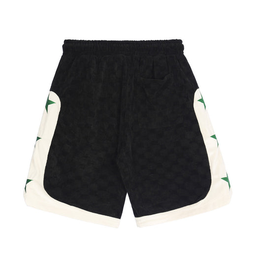 Shorts Casuales para Hombre con Bordado de Estrella y Costuras en Contraste - Image 7