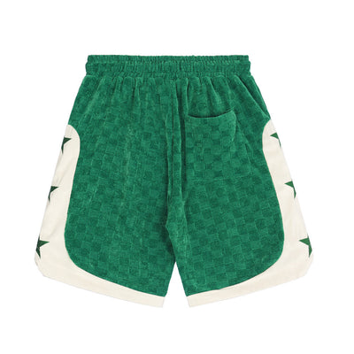 Shorts Casuales para Hombre con Bordado de Estrella y Costuras en Contraste - Image 9