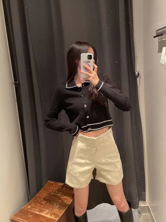 Shorts Casuales de Cintura Alta Temperament para Mujer - Image 9