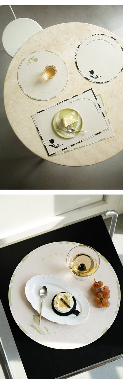 Mantel Individual Aislante Térmico con Agarre Antideslizante en Cuero para Restaurante - Image 17