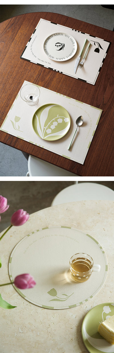 Mantel Individual Aislante Térmico con Agarre Antideslizante en Cuero para Restaurante - Image 18
