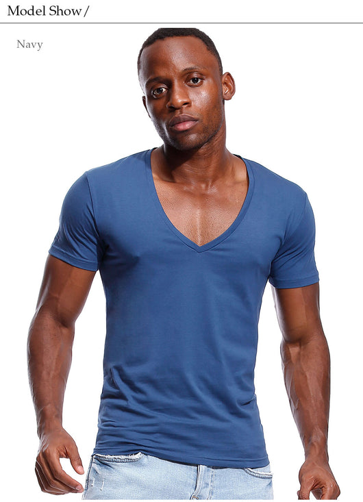 Playera Escote Profundo para Hombre - Cuello en V Amplio - Image 10