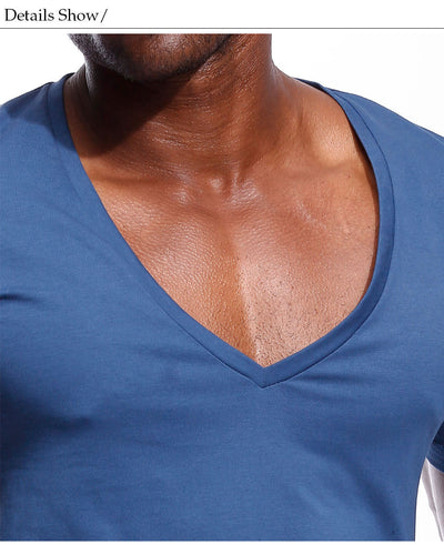 Playera Escote Profundo para Hombre - Cuello en V Amplio - Image 24