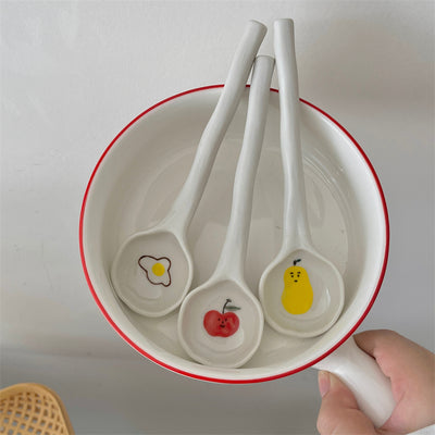 Cuchara de Cerámica Artesanal con Frutas Pintadas a Mano - Image 17