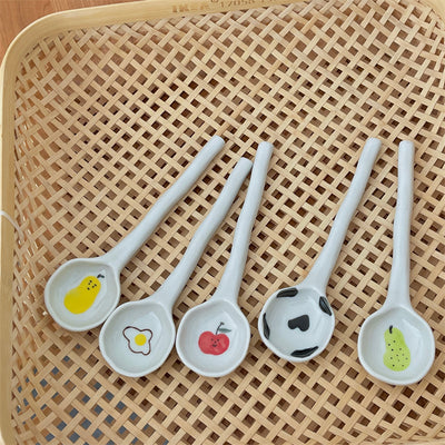 Cuchara de Cerámica Artesanal con Frutas Pintadas a Mano - Image 19