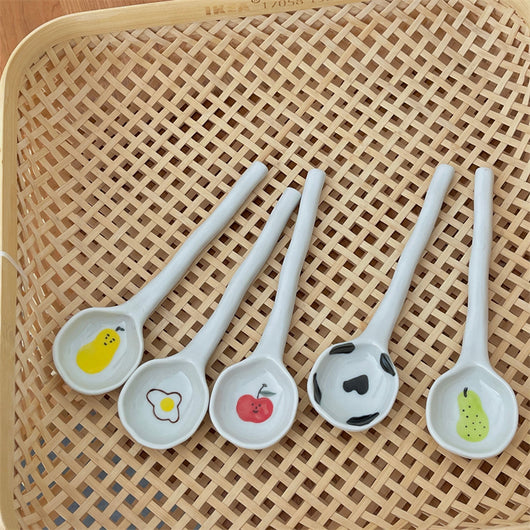 Cuchara de Cerámica Artesanal con Frutas Pintadas a Mano - Image 19