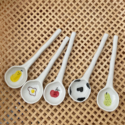 Cuchara de Cerámica Artesanal con Frutas Pintadas a Mano - Image 21