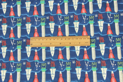 Tela de Algodón Puro Estilo Nórdico con Estampado de Cohete para Proyectos Artesanales - Image 7