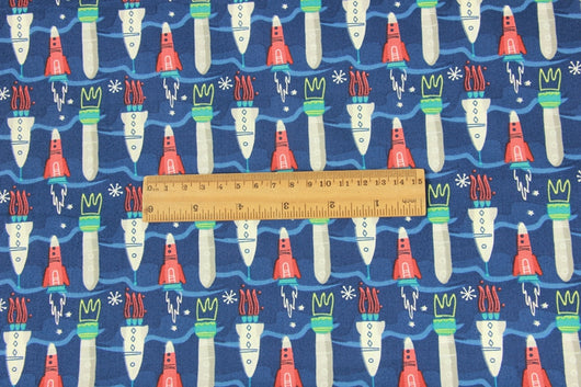 Tela de Algodón Puro Estilo Nórdico con Estampado de Cohete para Proyectos Artesanales - Image 7