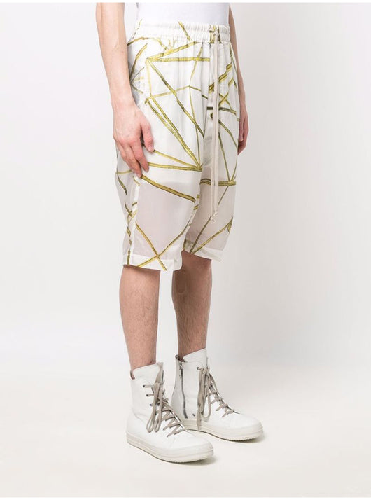Shorts Cómodos con Estampado Abstracto en Tela Ligera - Image 8