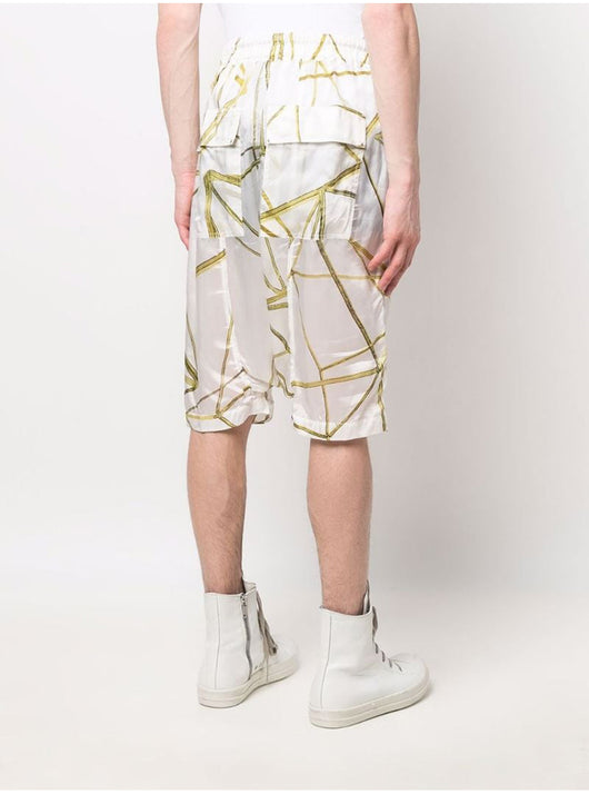 Shorts Cómodos con Estampado Abstracto en Tela Ligera - Image 9