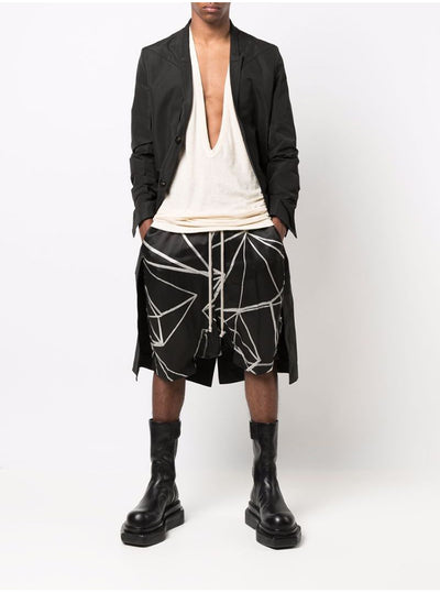 Shorts Cómodos con Estampado Abstracto en Tela Ligera - Image 11