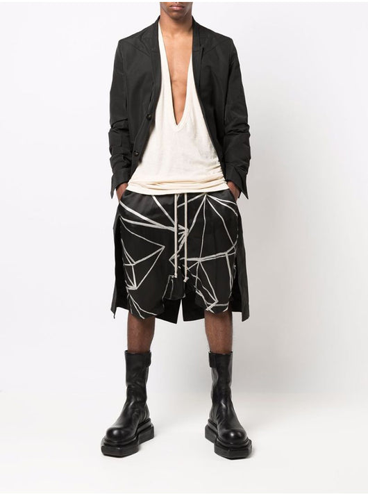Shorts Cómodos con Estampado Abstracto en Tela Ligera - Image 11
