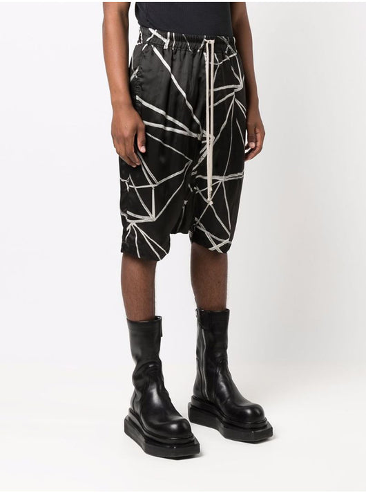Shorts Cómodos con Estampado Abstracto en Tela Ligera - Image 12