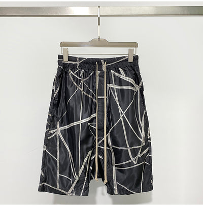 Shorts Cómodos con Estampado Abstracto en Tela Ligera - Image 26