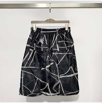 Shorts Cómodos con Estampado Abstracto en Tela Ligera - Image 27