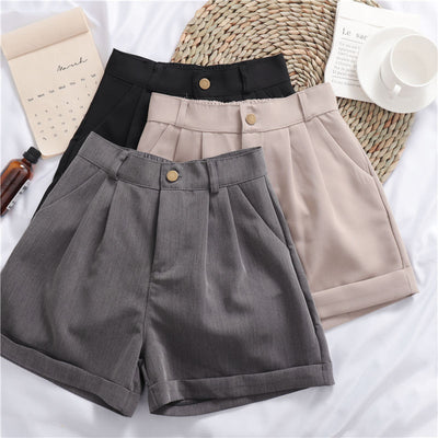 Shorts Casuales de Pierna Ancha en Colores Lisos - Image 10