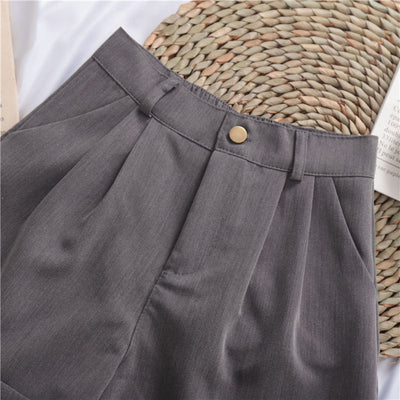 Shorts Casuales de Pierna Ancha en Colores Lisos - Image 14