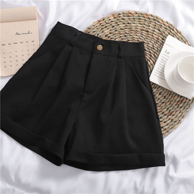 Shorts Casuales de Pierna Ancha en Colores Lisos - Image 17