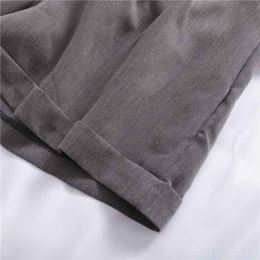 Shorts Casuales de Pierna Ancha en Colores Lisos - Image 19