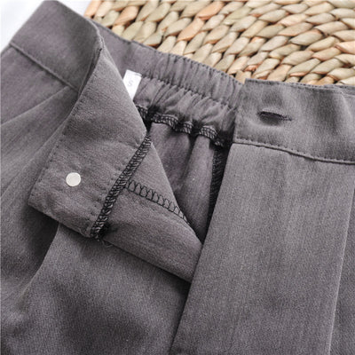 Shorts Casuales de Pierna Ancha en Colores Lisos - Image 21