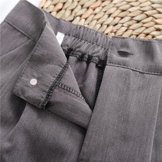 Shorts Casuales de Pierna Ancha en Colores Lisos - Image 21