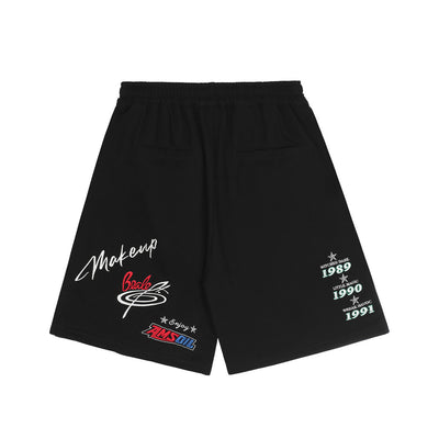 Shorts Casuales con Letras Bordadas en Llamas - Image 9