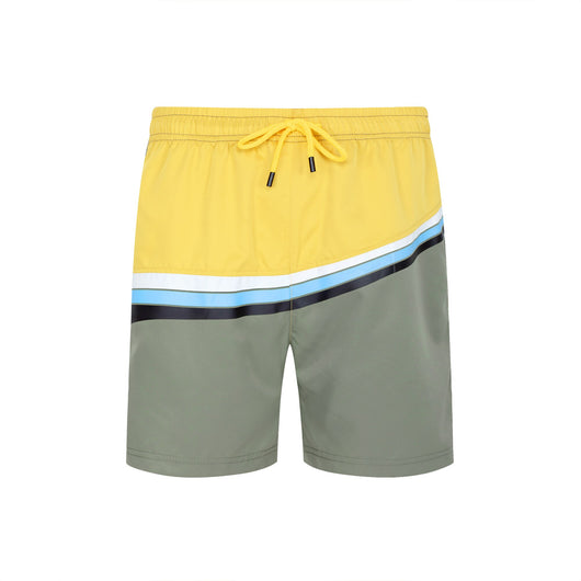 Shorts de Playa Hombre Rayas Casual Diseño Patchwork - Image 7