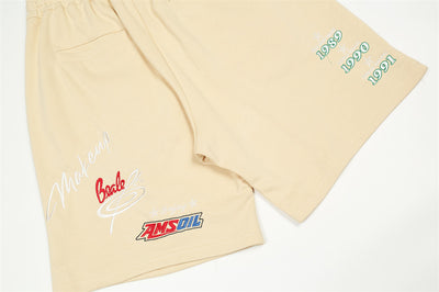 Shorts Casuales con Letras Bordadas en Llamas - Image 18