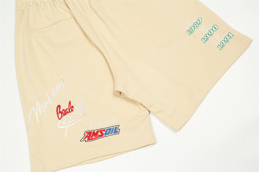 Shorts Casuales con Letras Bordadas en Llamas - Image 18