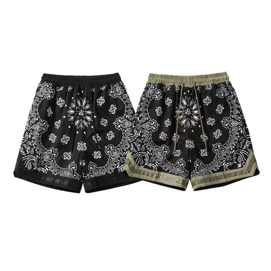 Shorts Militares de Lino con Panel Floral para Casa - Image 6