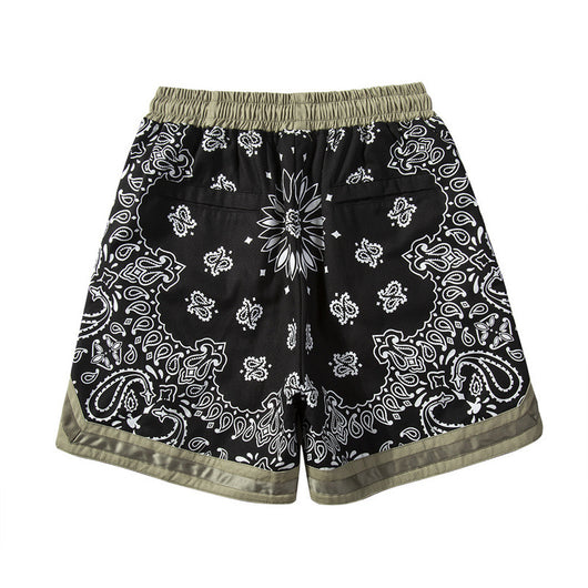 Shorts Militares de Lino con Panel Floral para Casa - Image 8