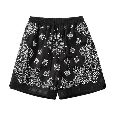 Shorts Militares de Lino con Panel Floral para Casa - Image 9