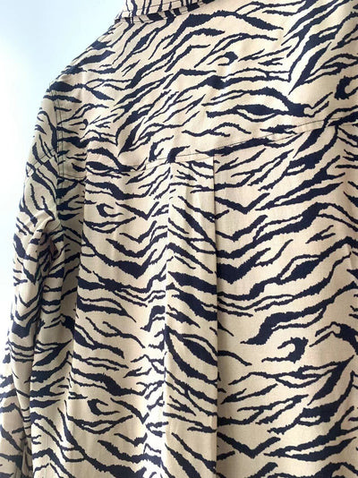 Camisa Larga Estampado Tigre para Mujer - Estilo Francés Otoño Temprano - Image 14