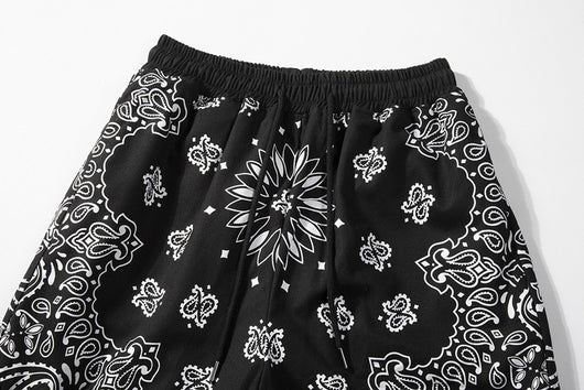 Shorts Militares de Lino con Panel Floral para Casa - Image 10
