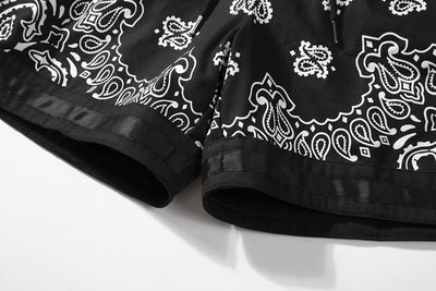 Shorts Militares de Lino con Panel Floral para Casa - Image 11