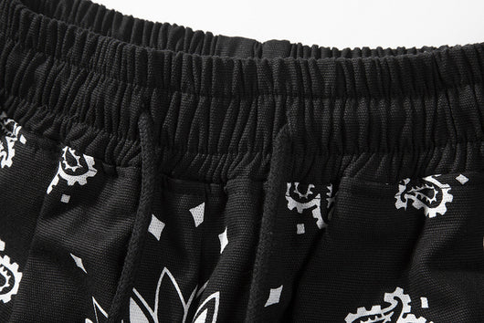 Shorts Militares de Lino con Panel Floral para Casa - Image 13