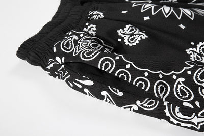 Shorts Militares de Lino con Panel Floral para Casa - Image 15