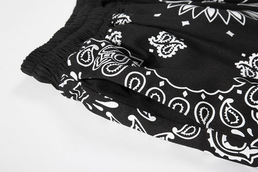 Shorts Militares de Lino con Panel Floral para Casa - Image 15