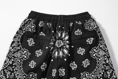 Shorts Militares de Lino con Panel Floral para Casa - Image 16