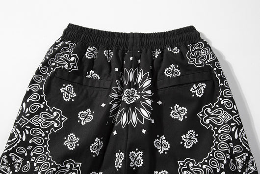 Shorts Militares de Lino con Panel Floral para Casa - Image 16