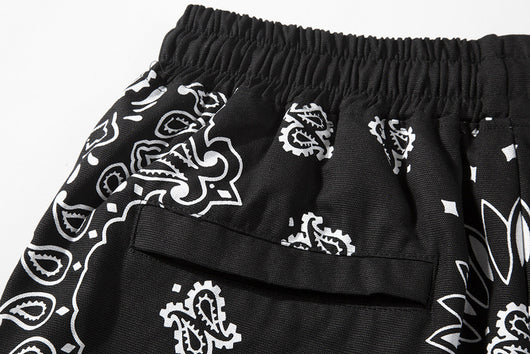 Shorts Militares de Lino con Panel Floral para Casa - Image 17