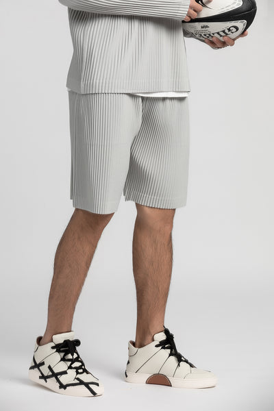 Pantalones Cortos Casuales Holgados con Cintura Elástica y Pliegues para Hombre - Image 16