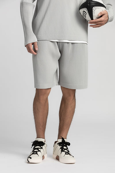 Pantalones Cortos Casuales Holgados con Cintura Elástica y Pliegues para Hombre - Image 18
