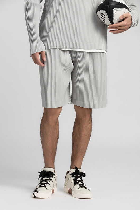 Pantalones Cortos Casuales Holgados con Cintura Elástica y Pliegues para Hombre - Image 18