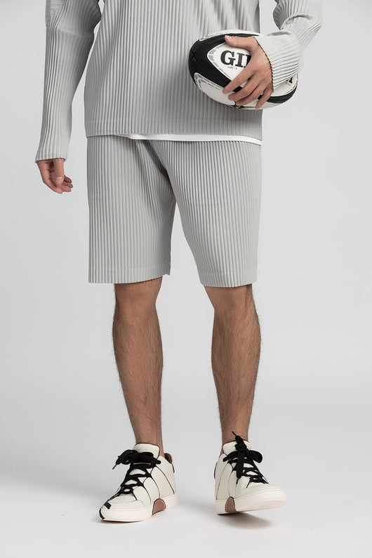 Pantalones Cortos Casuales Holgados con Cintura Elástica y Pliegues para Hombre - Image 19