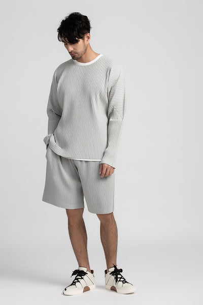 Pantalones Cortos Casuales Holgados con Cintura Elástica y Pliegues para Hombre - Image 22